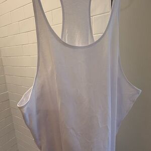 Fitness Racerback Stringer Tank Top White Large